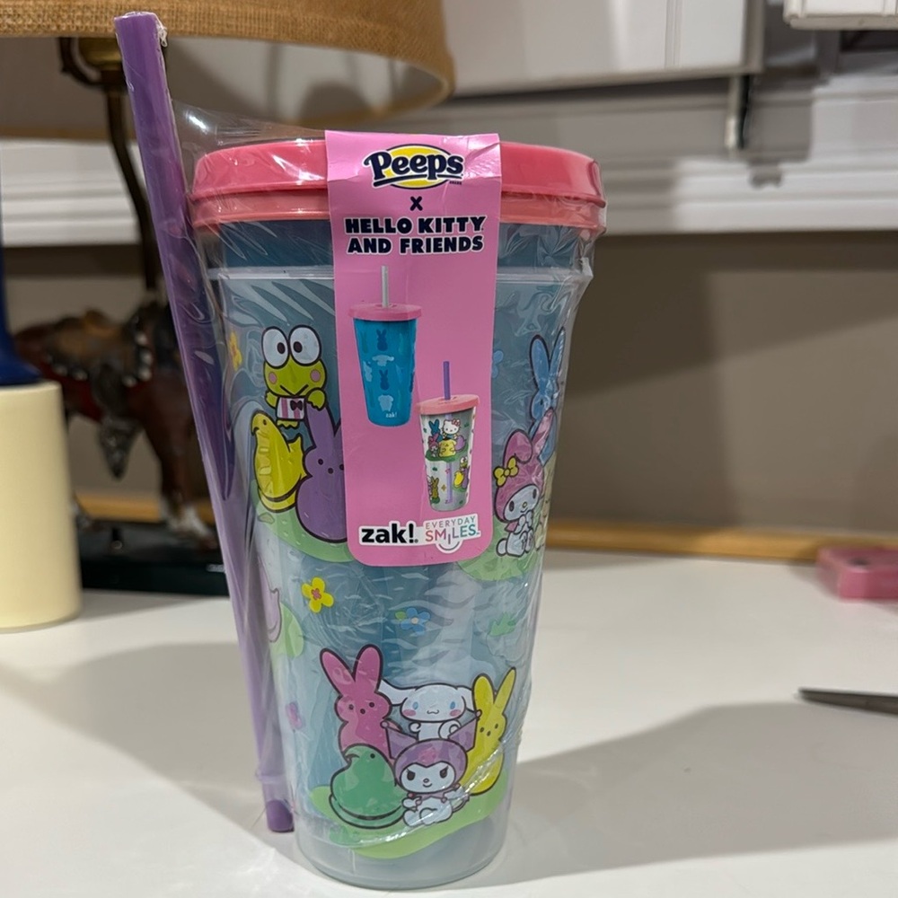 Hello Kitty Pink Tumbler Set with Straw